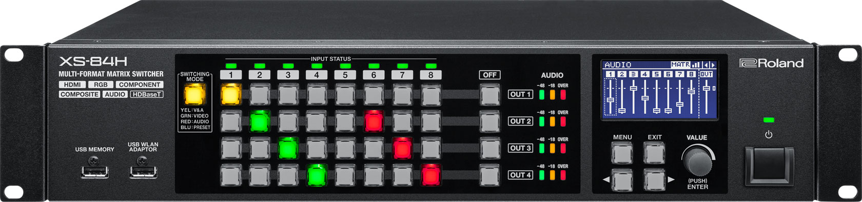 Roland XS-84H Multi-Format -Mixer 8 Inputs to 4 Ou