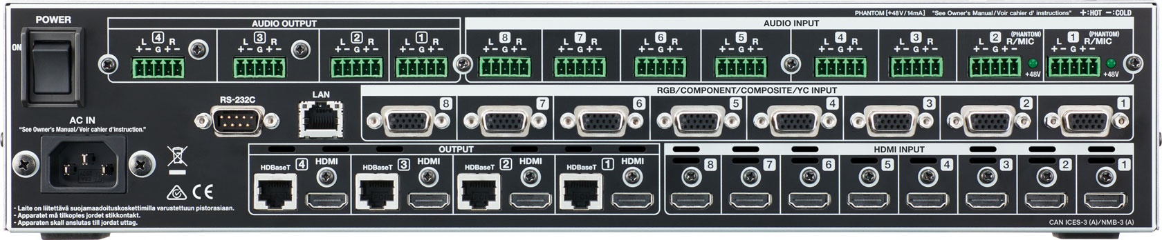 Roland XS-84H Multi-Format -Mixer 8 Inputs to 4 Ou