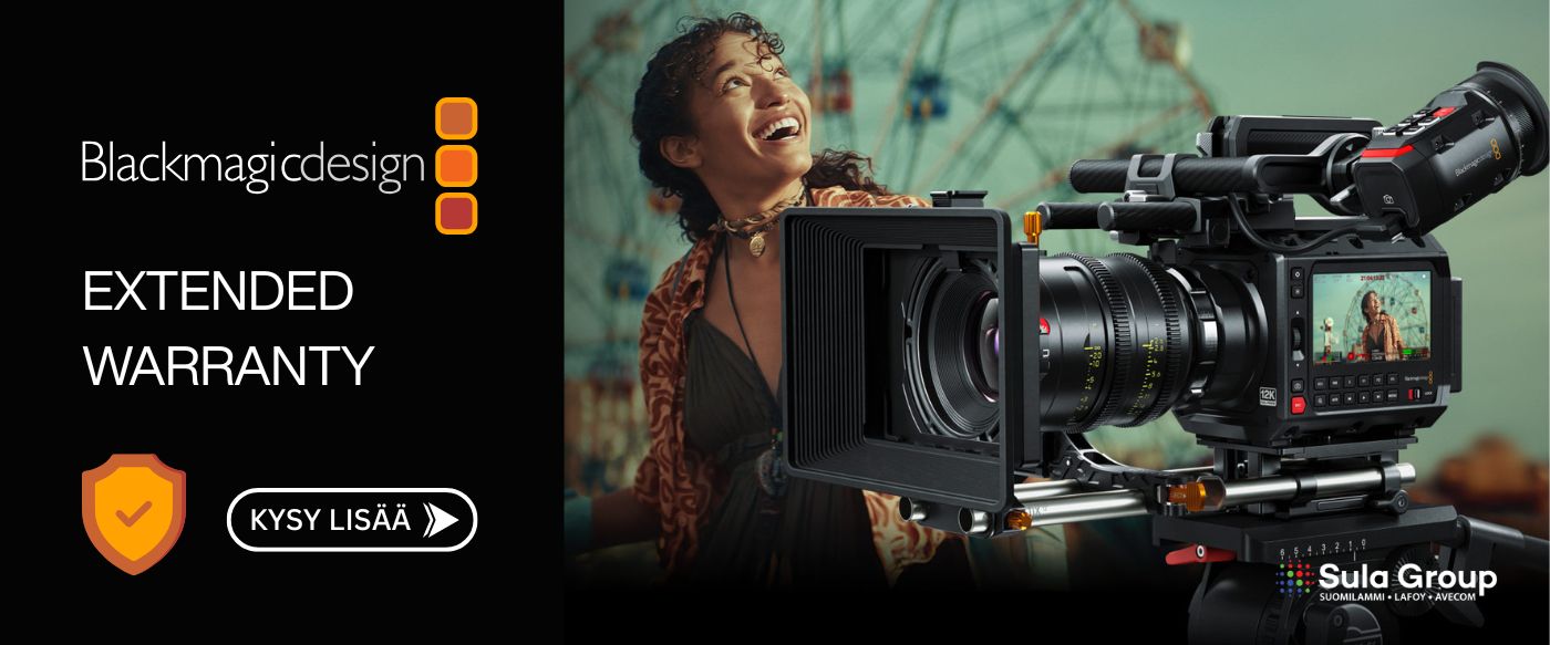 Blackmagic Design laajennettu takuu