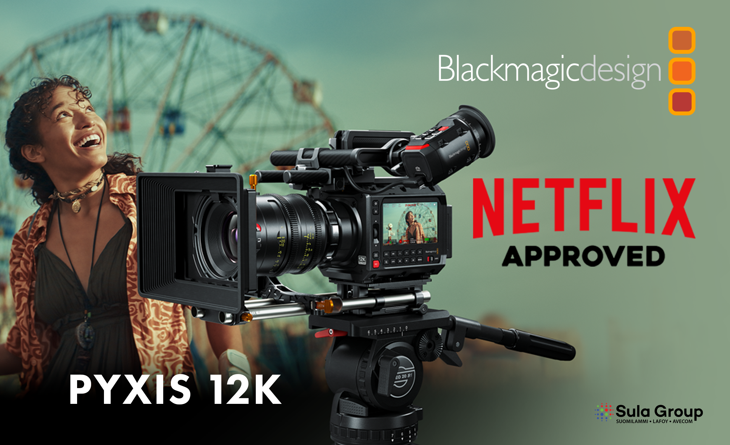 Blackmagic PYXIS 12K hyväksytty Netflixin kameralistalle